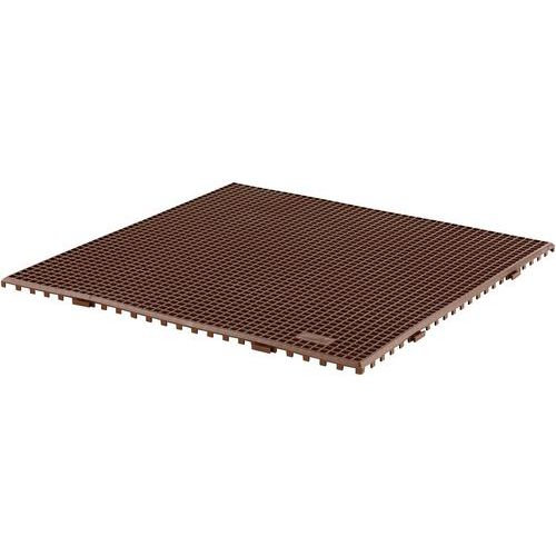 Caillebotis Antidérapant Dalle 600x600mm Marron