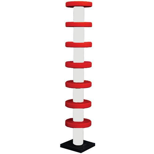 Poteau De Protection Pargom 250mm X 1500mm Blanc / Rouge