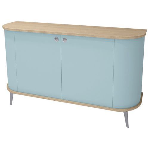 Rangement Bilbao Poignée Cuvette Chêne Vicenza/bleu Glacier