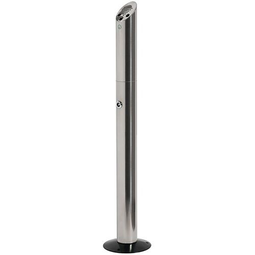 Cendrier Sur Pied Cylindrique Inox Brossé