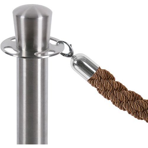 Corde 1.5m Polyester Bronze Crochets Chromés - Jansen Display