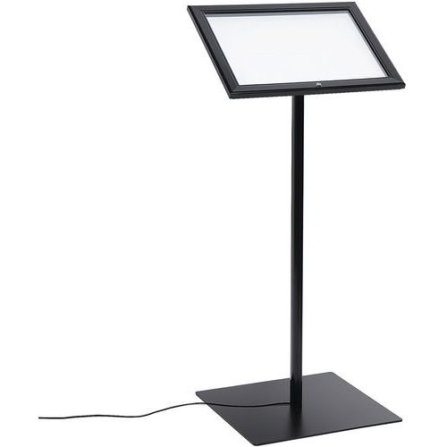 Porte-menu noir incliné LED_Jansen Display Porte-menu noir incliné LED_Jansen Display