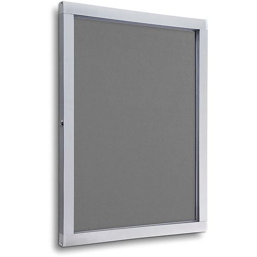 Vitrine D'affichage DÂ´intérieur Avec Angles Sécurisés Fond Feutre Gris