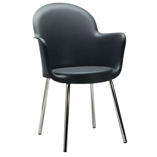 Lot 4 Fauteuils Pop Empilables Gris Anthracite