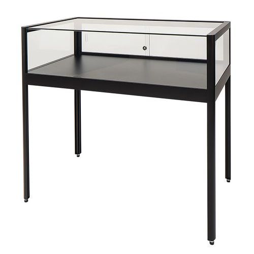 Vitrine D'exposition 1000 X 600 X 920 Mm Sur Pied - Noir