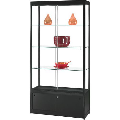 Vitrine D'exposition 1000x400x2000mm Et Placard - Noir