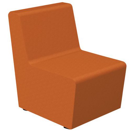 Sokoa - Chauffeuse 1 place Maldiv Orange Polyester - Espace Détente Confortable - 5 Ans Garantie