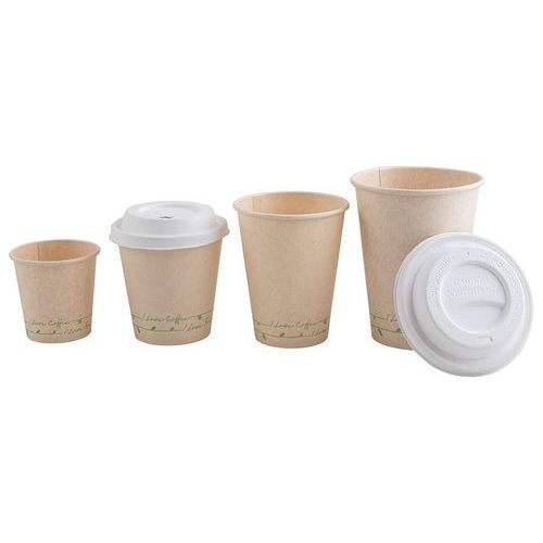 Matfer - Gobelets BIOKUP 11.5cl Beige - 1000 Pièces - PLA Biodégradable - Usage Alimentaire