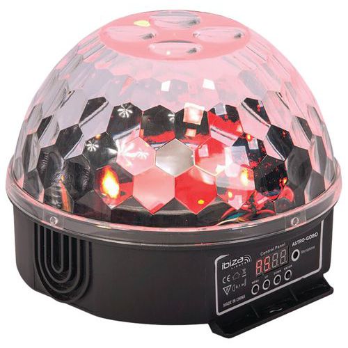Ibiza - Jeu de lumière Astro-Gobo 2 en 1 - 30W DMX 8 canaux - Compact et Polyvalent