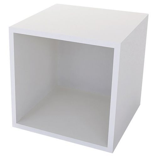 Enond Mobilier - Casier Vitrol Ouvert 40x40 cm Blanc Kaolin - Aggloméré Mélaminé - 10 Ans Garantie