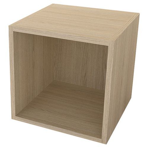 Enond Mobilier - Casier Vitrol Ouvert 40x40 cm Chêne Vicenza - Structure Mélaminée - Garantie 10 Ans