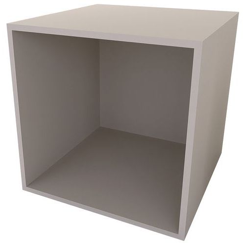 Enond Mobilier - Casier Vitrol Ouvert 60x60 cm Argile Taupe - Aggloméré Mélaminé - 0 Tablettes - Garantie 10 ans