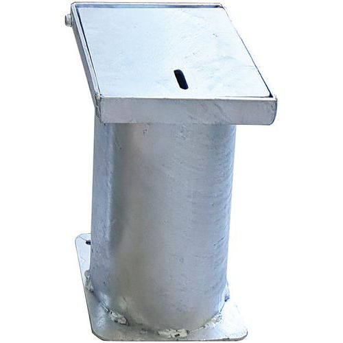 Boîtier à Sceller Poteau Inox - Verrouillage Avec Cadenas