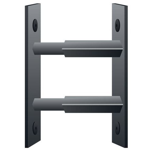 Mottez - Barre de sécurité télescopique pour fenêtre grise - 30-55cm - Lot de 2 - Acier époxy