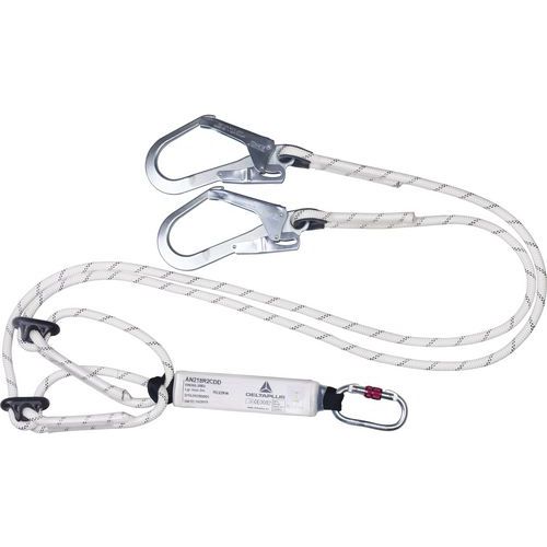 Antichute à absorbeur d’énergie en corde tressée double Ø 12 mm Antichute à absorbeur d’énergie en corde tressée double Ø 12 mm