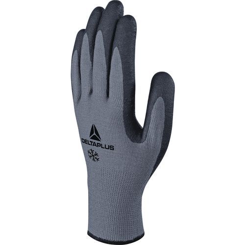 Delta Plus - Gants de protection Evolution T8 Gris/Noir - Tricot Polyester/Acrylique, Paume Enduite Nitrile, Écran Tactile