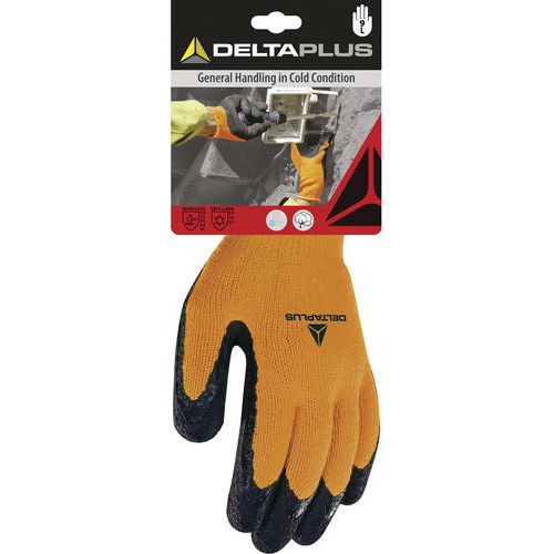 Gants tricot acrylique paume enduite mousse latex jauge 10 Gants tricot acrylique paume enduite mousse latex jauge 10