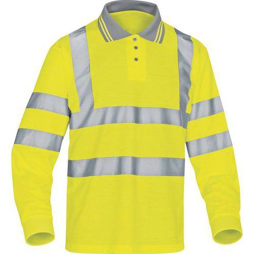 Polo Haute Visibilité Polyester Jaune Fluorescent Xl