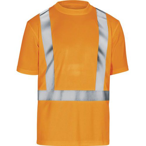 Tee-shirt Polyester Haute Visibilité Orange Fluorescent L