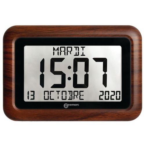 Horloge grand affichage aspect bois Geemarc Horloge grand affichage aspect bois Geemarc