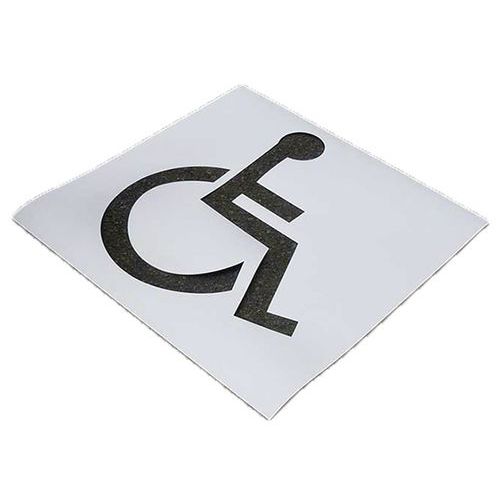 Pochoir Picto Handicapé En Polypropylène 50 X 60 Cm