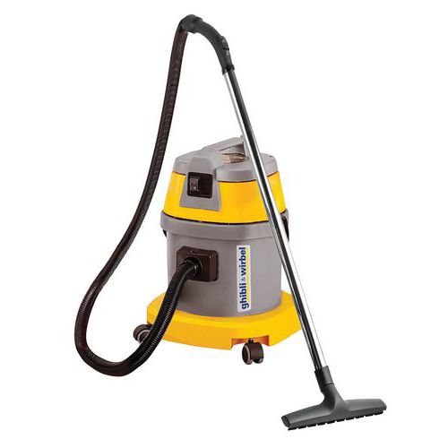 Ghibli&Wirbel - Aspirateur AS 10 Inox et Plastique - 800W - 7L - 60dB - 10m Câble - Machine de Nettoyage