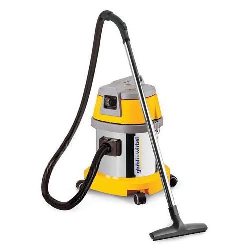 Ghibli&Wirbel - Aspirateur AS 10 Inox - 800W, 7L, 10m Câble - Puissant et Silencieux