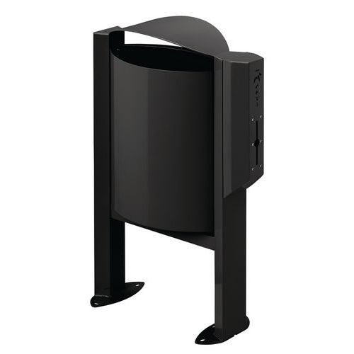 Poubelle D'extérieur Arkea Sur Pied 40l Distri.200 Sacs Canin Manganèse