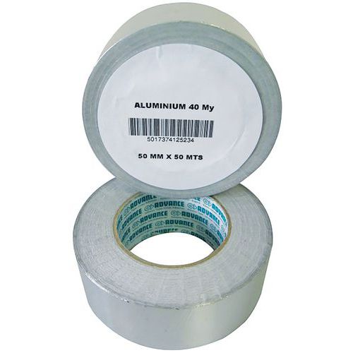 Adhésif Aluminium Gris - 50mm x 50m - Étanchéité et Raccord de Conduit - Haute Résistance