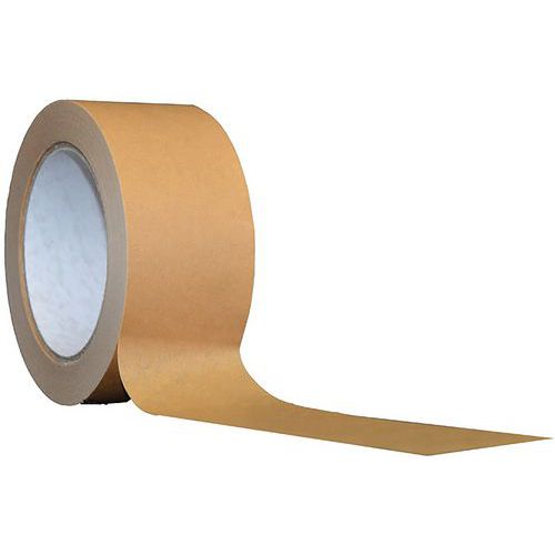 Ruban adhésif kraft beige 50mm x 50m recyclable pour emballage et cartonnage
