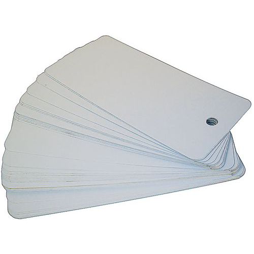 BBA Emballages - Étiquette Métallique Aluminium Rectangle 120x70mm - Lot de 1000 - Marquage Durable