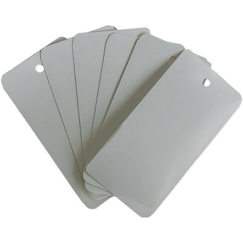 BBA Emballages - Étiquette plastique 1 trou - 110 mm x 55 mm - PVC - Lot de 1000