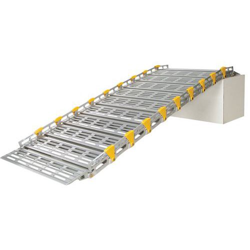 Rampe d'accès enroulable aluminium ROLL-a-RAMP 123 cm x 91 cm - Portable et robuste - Charge 450 kg - Antidérapante