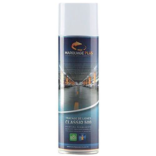 Peinture de traçage au sol aérosol blanc 500 ml - Marquage durable et visible - Conforme PMR
