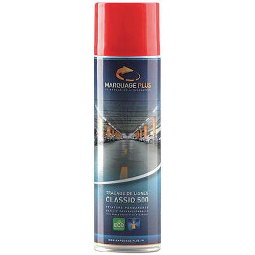 Peinture de traçage au sol aérosol rouge 500 ml - Marquage durable et visible - Idéal pour parkings et zones de circulation
