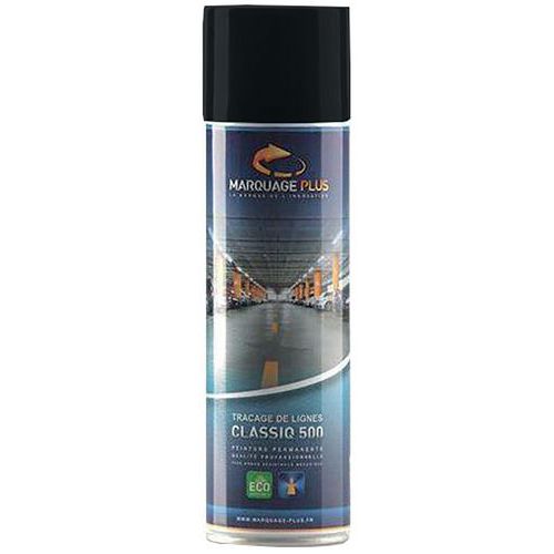 Peinture de traçage au sol aérosol noir 500 ml - Marquage durable et visible - Idéal pour parkings et zones de circulation