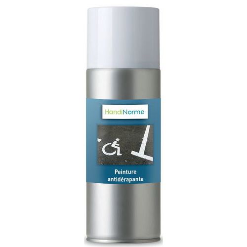 Peinture aérosol blanc légèrement antidérapante - 0.7 kg - Accessibilité handicapé
