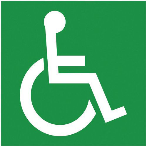 Panneau photoluminescent symbole handicapé Panneau photoluminescent symbole handicapé