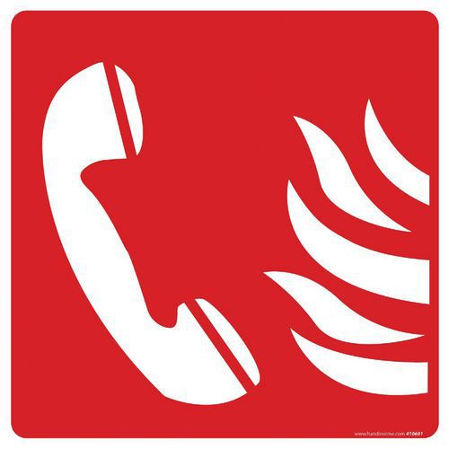 Panneau Carré Téléphone Urgence Vinyle