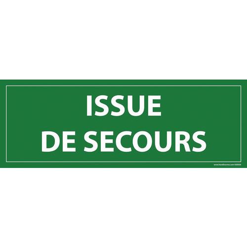 Panneau Issue De Secours Pvc 350x125mm