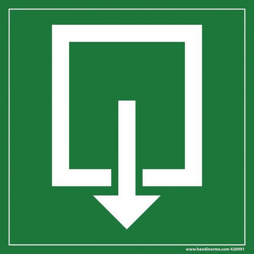 Signalétique Évacuation Sortie De Secours Pvc 250x250mm