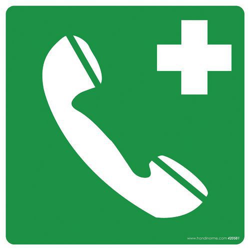 Panneau Téléphone Fond Vert Pvc 250x250mm