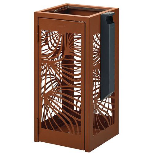 Cendrier/poubelle Bella 3l/110l Corten/anth 7016