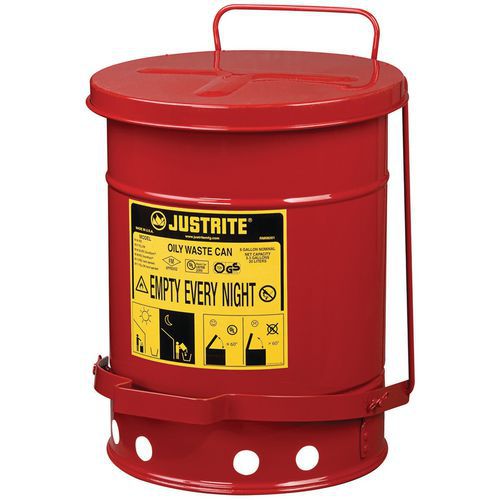 Poubelle Pour Déchets Huileux - Rouge 20l