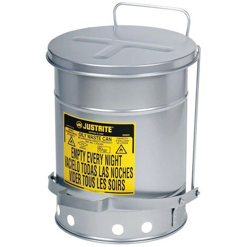 Poubelle Pour Déchets Huileux - Argent 23l