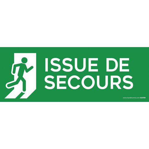 Panneau Issue De Secours Pvc 210x75mm