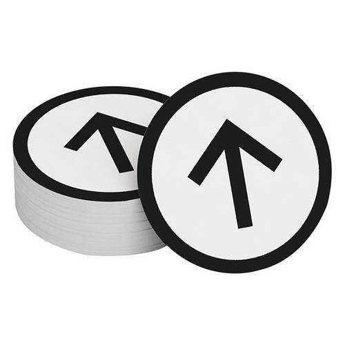 Pictogramme Pour Contremarche Flèche Noir Sur Blanc