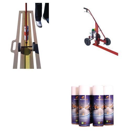 Handinorme - Kit de traçage blanc avec pochoir et 6 aérosols - 8 kg - Accessibilité handicapé
