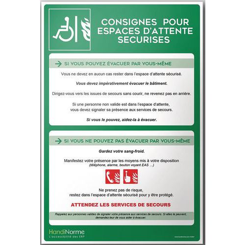 Panneau consignes EAS en PVC Panneau consignes EAS en PVC