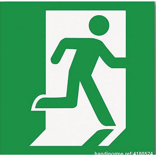 Panneau D'évacuation Sortie à Droite Pvc 250x250mm